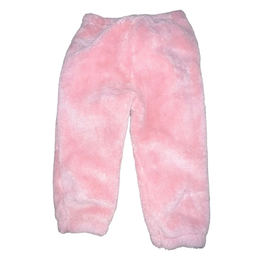 Baby Gap Unisex Fuzzy Sherpa Crew 2 Piece Set‎ Size 18-24 Months Feather Pink
